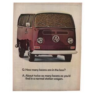 Volkswagen Station Wagon Van Magazine Advertisement Vintage 1969 Automobilia